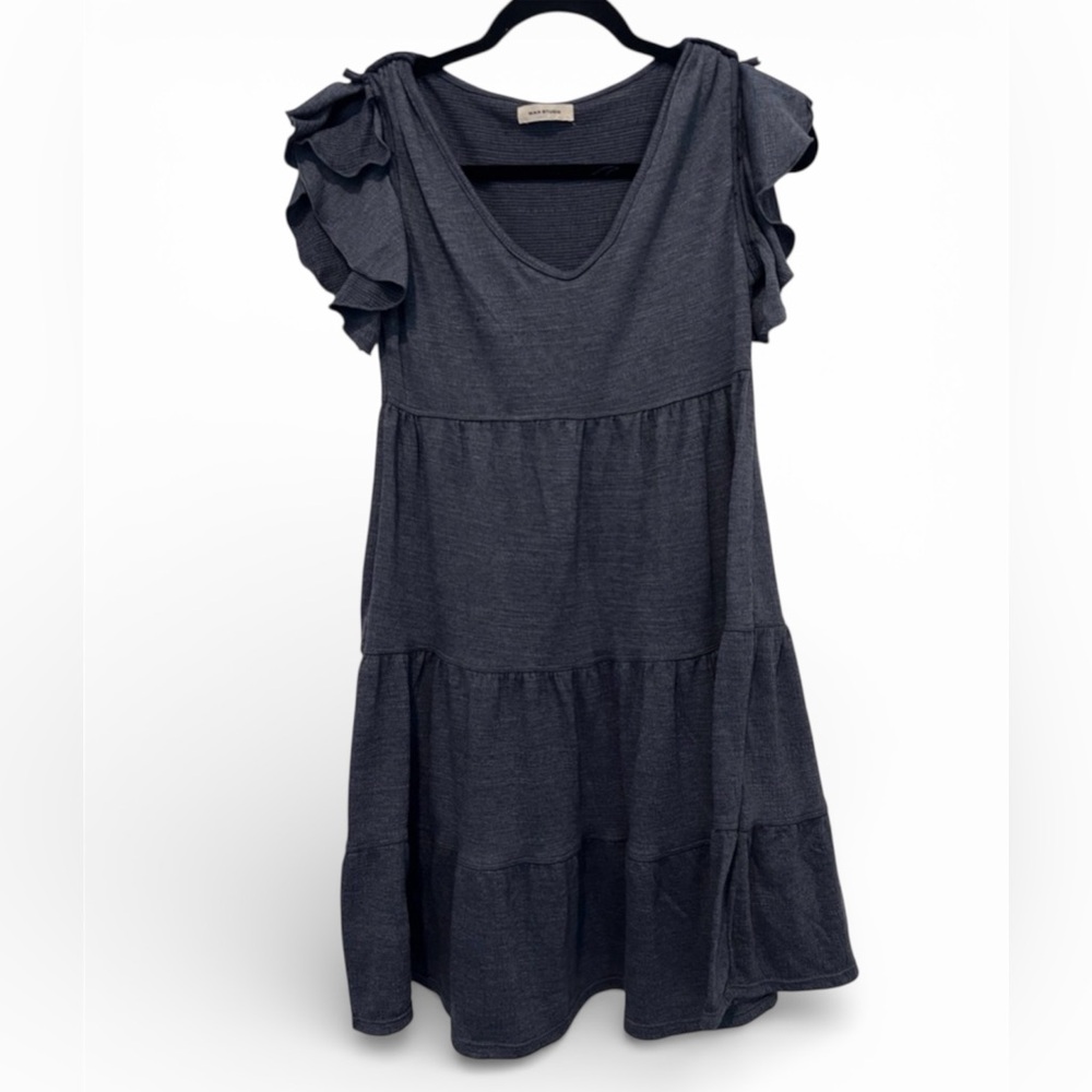 Max Studio V-Neck Tiered Dress